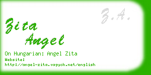 zita angel business card